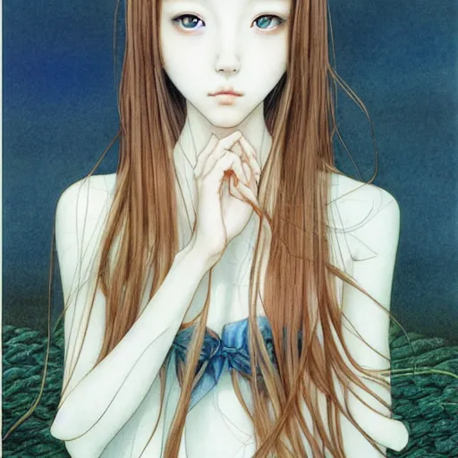 Image similar to a portrait of a character by Miho Hirano