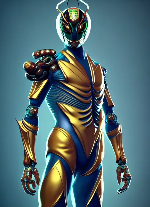 Prompt: kamen rider, human structure bee concept art, human anatomy, intricate detail, hyperrealistic art and illustration by irakli nadar and alexandre ferra, unreal 5 engine highlly render, global illumination