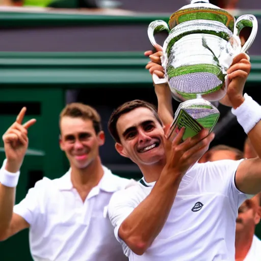 Image similar to joaquin sanchez winning wimbledon, front photo