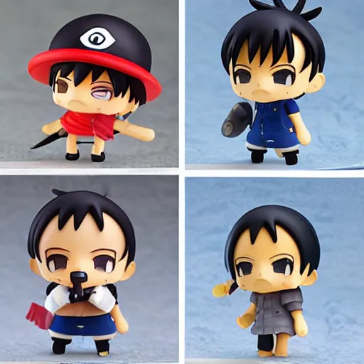 Image similar to high quality portrait flat matte painting of one piece in the style of nendoroid and Toon toys , flat anime style, thick painting, medium close-up