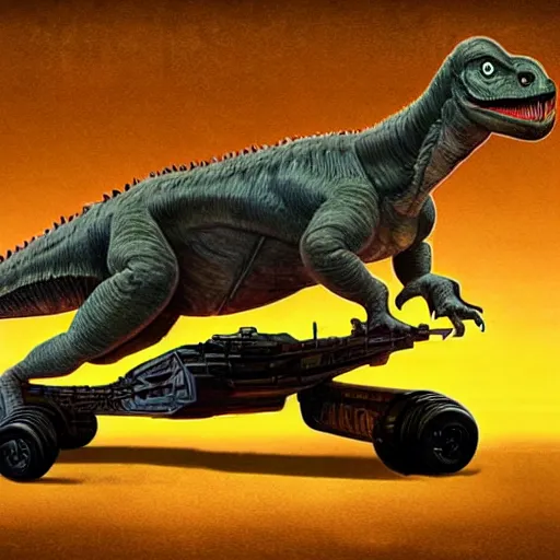 Prompt: velociraptor as a truck in the style of star wars, futuristic dramatic lighting, intricate photorealistic detail, many exotic high end features