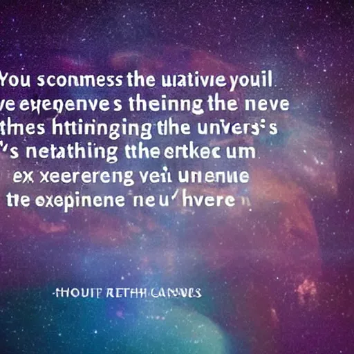 Image similar to You as a conscious soul who's aware of the universe is experiencing something you've never experienced before.