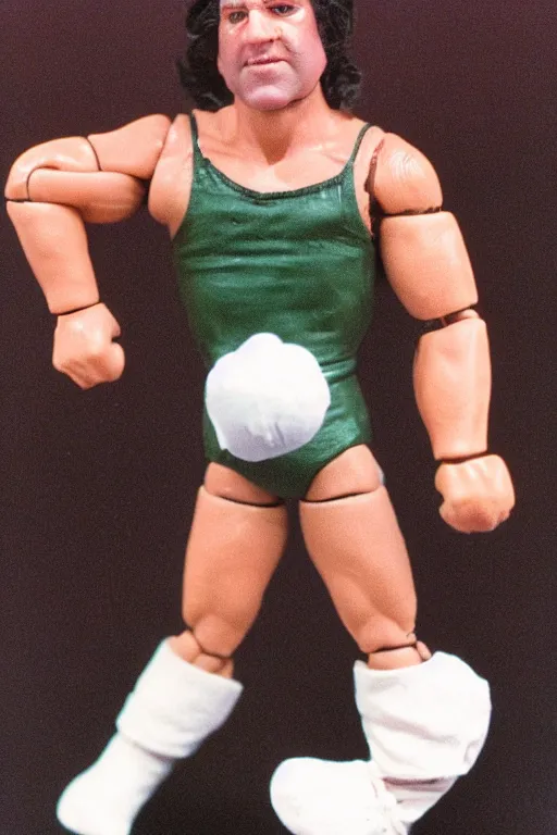 Image similar to mark mcgowan as a 1 9 8 0 s wrestling action figure