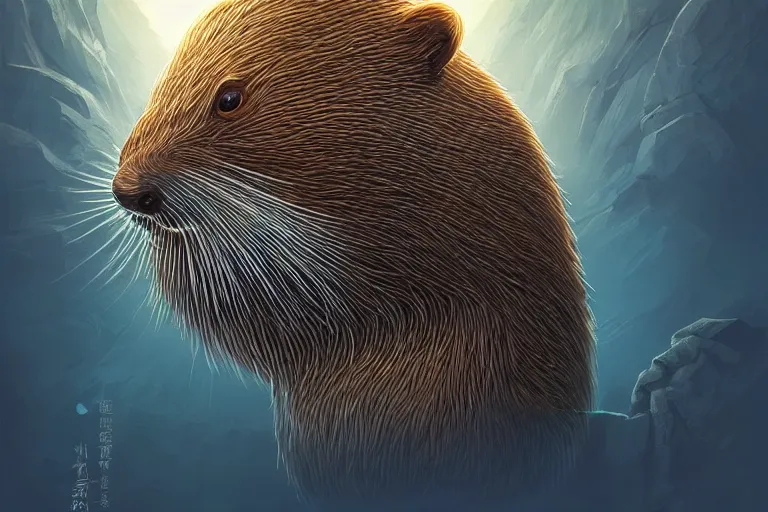 Image similar to portrait isometric drawing, portrait of a beaver, blossom, intricate, epic lighting, cinematic composition, hyper realistic, 8 k resolution, unreal engine 5, by artgerm, tooth wu, dan mumford, beeple, wlop, rossdraws, james jean, andrei riabovitchev, marc simonetti, yoshitaka amano, artstation