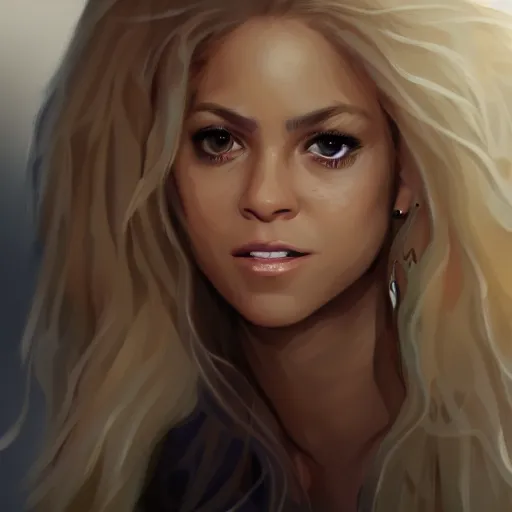 Image similar to shakira trending on artstation