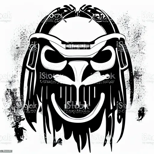 Prompt: predator illustration, vector art