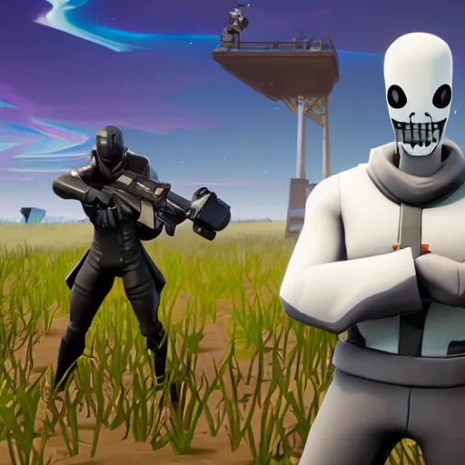 Image similar to wd gaster in fortnite
