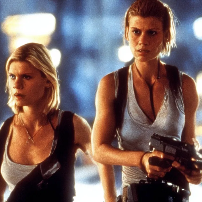 Prompt: claire danes in the movie die hard