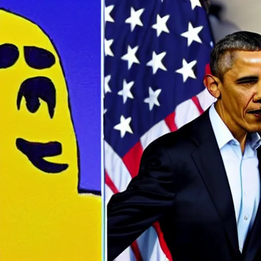 Prompt: obama in a banana suit