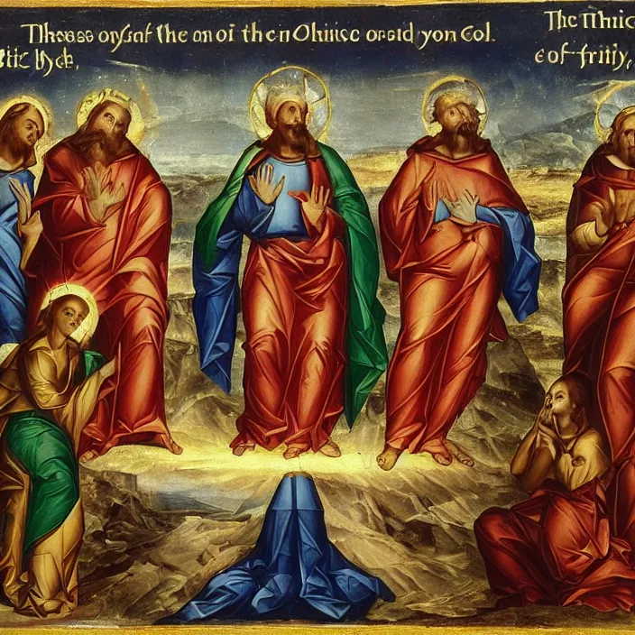 Image similar to the moment at which the unity and the trinity separated, creating the false christian god