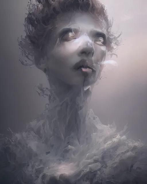 Image similar to ghostly vertical skeletal figures wreathed in dark smoke, scenic full shot, ambient lighting, detailed face, by goya, stanley artgerm lau, wlop, rossdraws