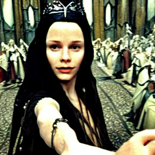 Prompt: selfie of arwen lotr