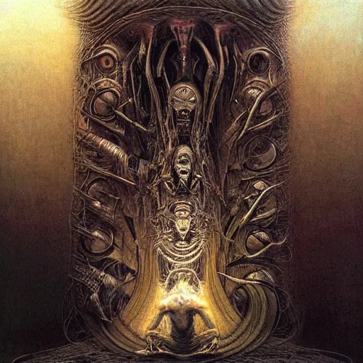 Image similar to meshuggah album cover by H. r. Giger, Moebius, Beksinski