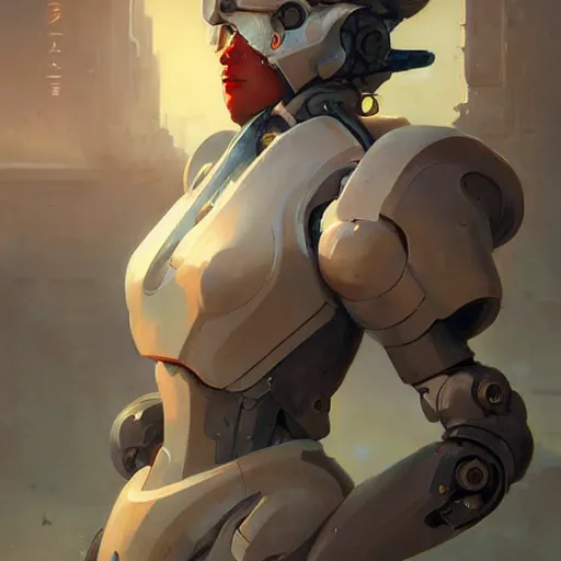 Prompt: mecha female character portrait, by peter mohrbacher and tran ross and takato yamamoto, highly detailed, chillwave, trending on cgsociety, realistic face