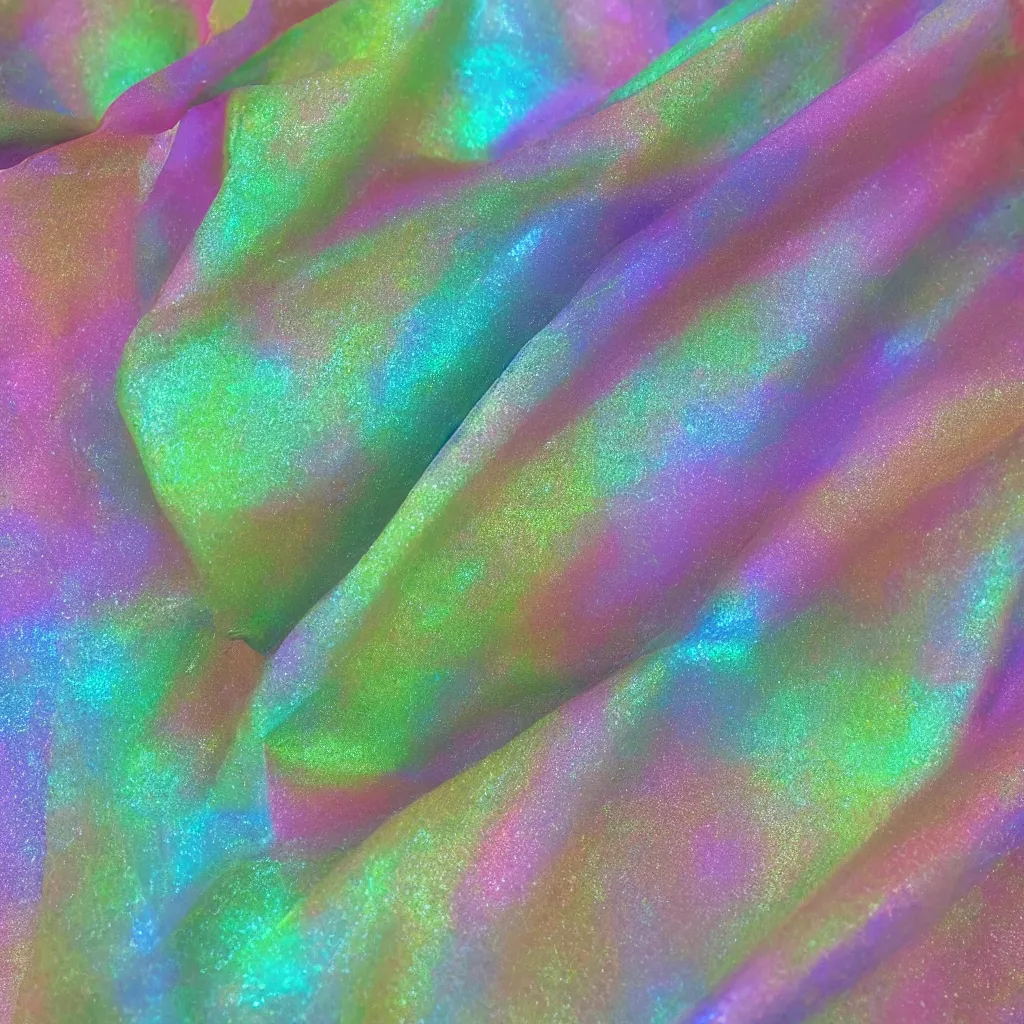 Image similar to beautiful holographic thin film crumpled fabric