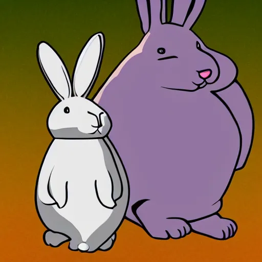 Image similar to Big Chungus as a humanoid rabbit