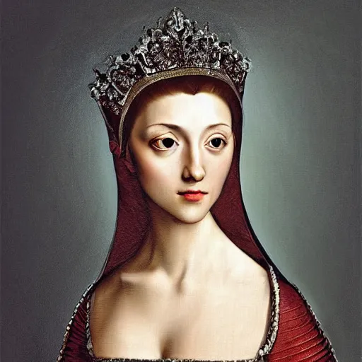 Image similar to portrait, headshot, digital painting, of a 15th century, beautiful princess, completely incased in a quarter inch thick clear plastic shell, light hair, precious jewels, baroque, ornate clothing, scifi, Space esploration, realistic, hyperdetailed, underexposed, chiaroscuro, art by caravaggio and gerome