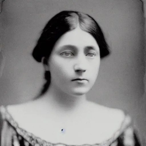 Prompt: disturbing frontal portrait of a woman with 2 pairs of eyes, intricate, elegant, highly detailed, ornate, elegant , luxury, monochrome photograph taken in 1910, grainy, film grain