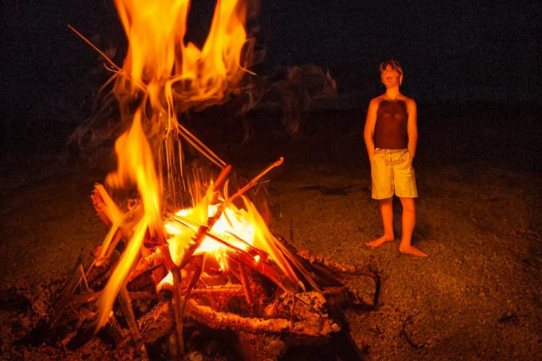 Prompt: king crab in his castle, in 2 0 1 2, bathed in the the glow of a campfire, royalcore, low - light photograph, photography by tyler mitchell