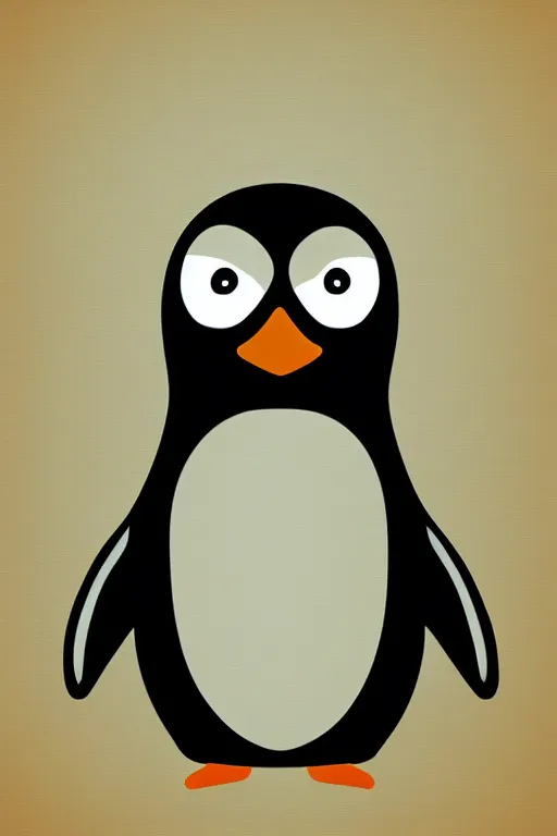 Image similar to minimalist boho style art of penguin, illustration, vector art