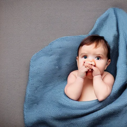 Image similar to baby with a very thick moustache laying on a blanket, photograph, dark moustache, tom selleck style moustache, sam elliot style moustache, grouch marx style moustache, depth of field, cute baby with moustache, olan mills, professional portrait photograph