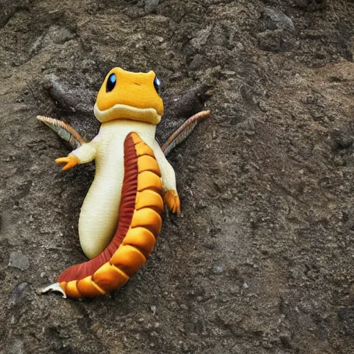 Image similar to national geographic professional photo of dragonite, award winning