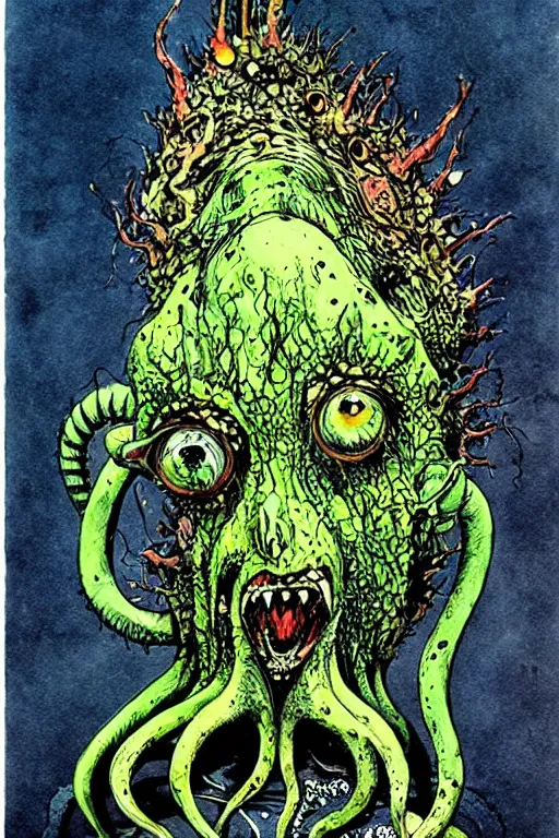 Image similar to chthulu by ralph steadman