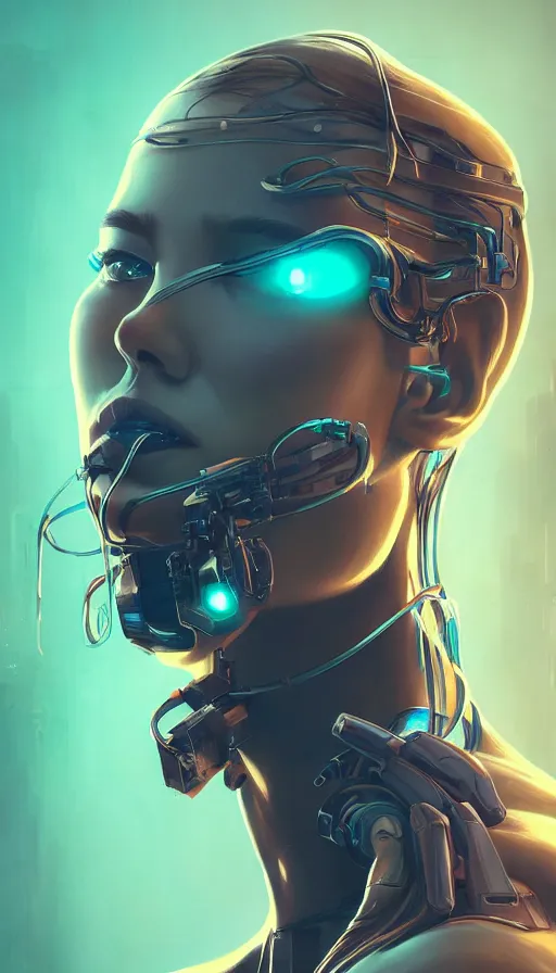 Image similar to I have no mouth and i want to scream, cyberpunk angry gorgeous android, William Gibson, neon, fibonacci, sweat drops, insane, intricate, highly detailed, digital painting, artstation, concept art, smooth, sharp focus, illustration, Unreal Engine 5, 8K, art by artgerm and greg rutkowski and alphonse mucha