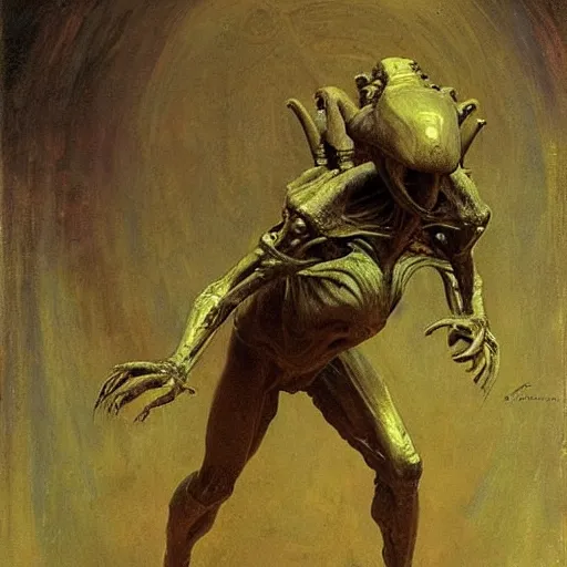 Image similar to alien by ilya repin