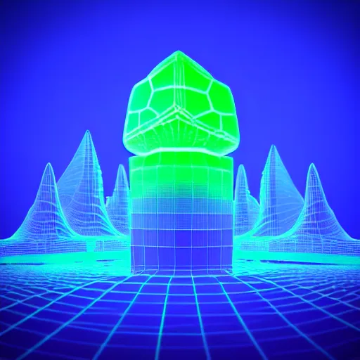 Image similar to queen chess piece made of neon lights, chessboard made of cresting ocean grid, digital forest, high quality architectural art , Isometric 3D Fantasy turtle, Smoth 3D Illustration, Cinematic Matte Painting, soft render, Servando Lupini, handpaint texture, Blender, 3DCoat