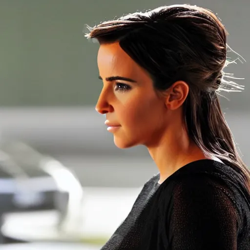 Image similar to A still of Kim Kardashian as Emma Watson