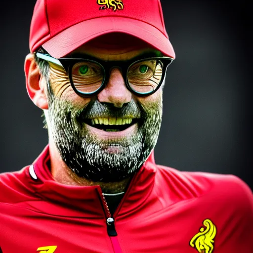 Prompt: Jurgen Klopp, fantasy, EOS R5, f/1.8 , HDR, natural lighting , award winning photograph, 8k, Mucha style,