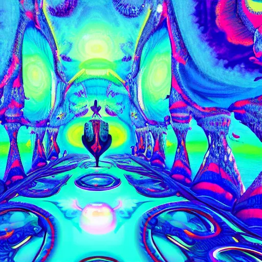 Prompt: Dmt trip, highly detailed, psychedelic vibes, warped, unreal engine