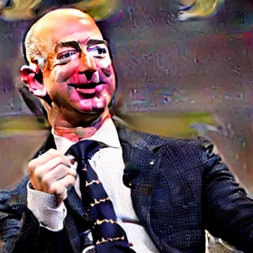 Prompt: jeff bezos with ram horns