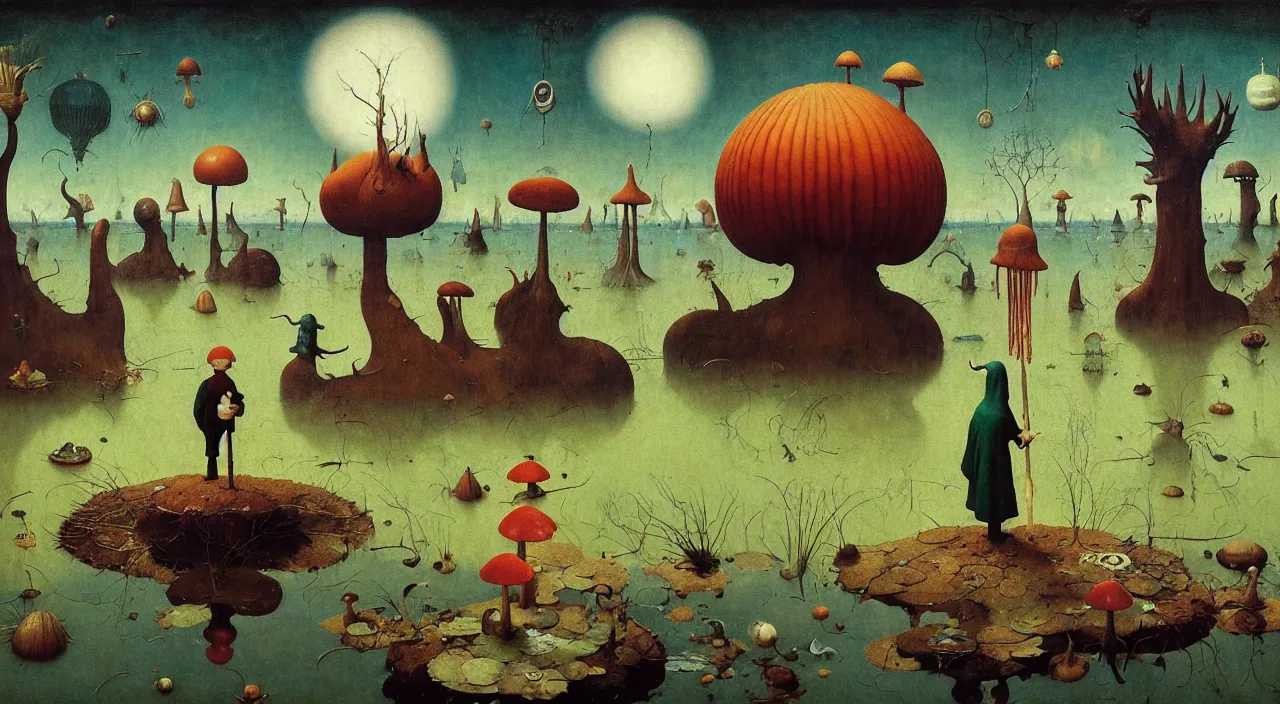 Image similar to single flooded simple!! snail toadstool anatomy, very coherent and colorful high contrast masterpiece by norman rockwell franz sedlacek hieronymus bosch dean ellis simon stalenhag rene magritte gediminas pranckevicius, dark shadows, sunny day, hard lighting