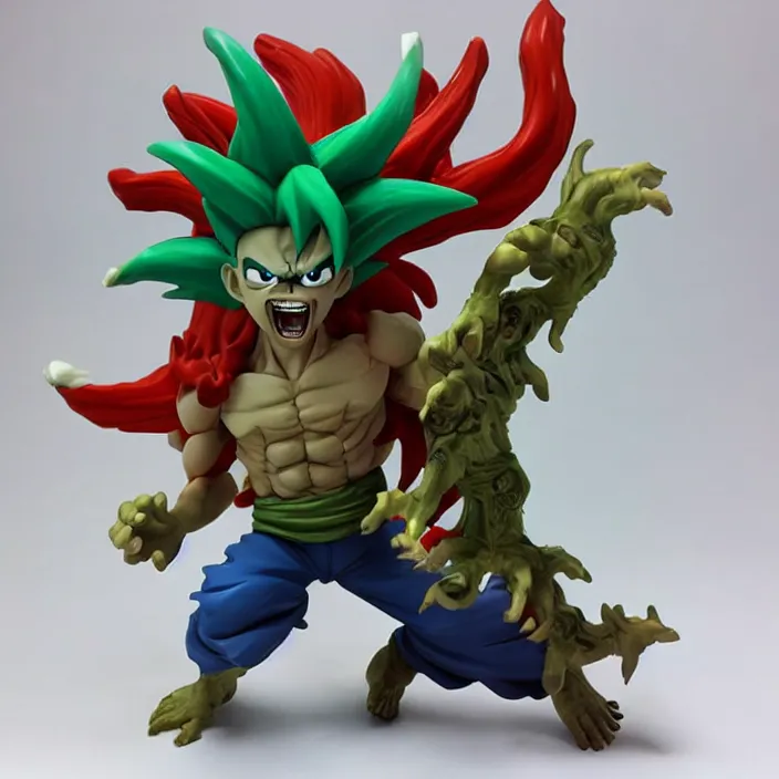 Image similar to eldritch abomination Son Goku, imsorryjon, Son Goku, figurine, detailed product photo