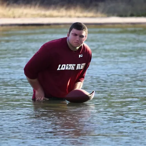 Image similar to a promising college football quarterback injures himself while fishing on the bayou, falling off a fishing pier