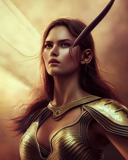 Prompt: a beautiful warrior woman bowling, photo, ultra detail, photoreal, professionally retouched, soft moonlight lighting, shiny plastic armor, realistic, smooth face, goddess, luscious lips, perfect eyes, wide angle, sharp focus on eyes, 8 k high definition, insanely detailed, intricate, elegant, art by artgerm and wlop