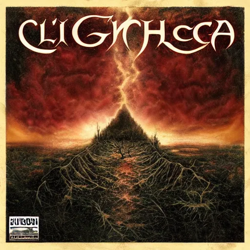 Prompt: ligma as an opeth album cover