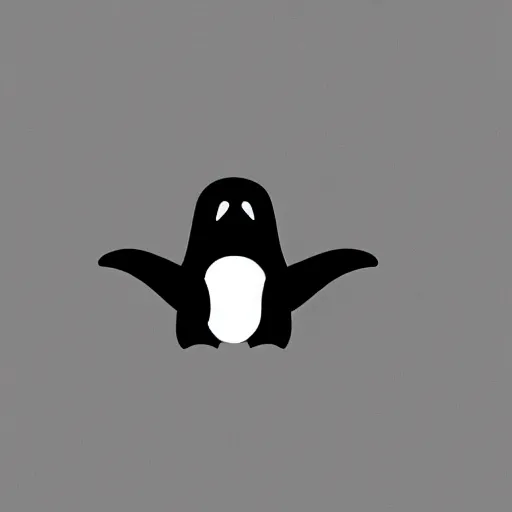 Prompt: a penguin logo, minimalistic