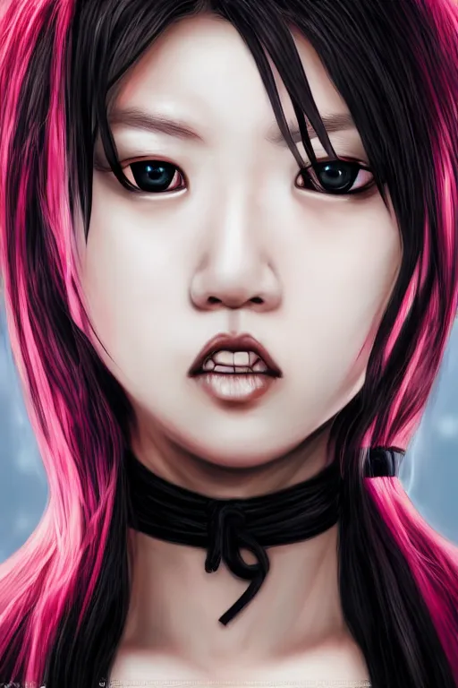 Image similar to Chun-Lil warrior, goth ninja, pretty face, ultra detailed, digital art, 8k ,character ,realistic, portrait, hyperrealistic