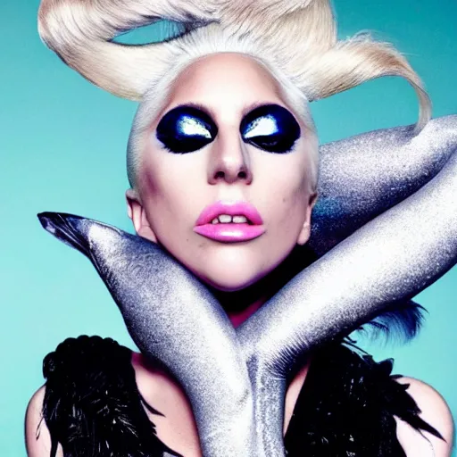 Image similar to lady gaga artpop act ii, album cover, inez and vinoodh artpop photoshoot, lady gaga with her venus hair