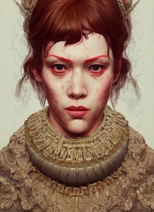 Image similar to portrait made of wood :: by Martine Johanna and Simon Stålenhag and Chie Yoshii and wlop and Guillermo del toro :: ornate, dynamic, particulate, rich colors, elegant, centered, artstation, smooth, sharp focus, octane render, 3d