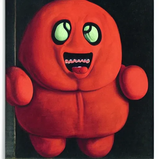 Image similar to a painting of the Kool-Aid Man by Agnolo Bronzino