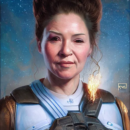 Prompt: portrait of an vulcan woman ( 3 5 ) from vulcan, 4 0 eridani a, alpha quadrant, an oil painting by ross tran and thomas kincade