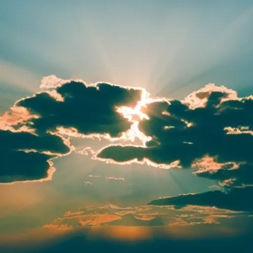 Image similar to photo of sunset clouds look like shape of virgin mary