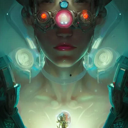 Image similar to a portrait of a beautiful cybernetic fortune teller, cyberpunk concept art by pete mohrbacher and wlop and artgerm and josan gonzales, digital art, highly detailed, intricate, sci-fi, sharp focus, Trending on Artstation HQ, deviantart, unreal engine 5, 4K UHD image