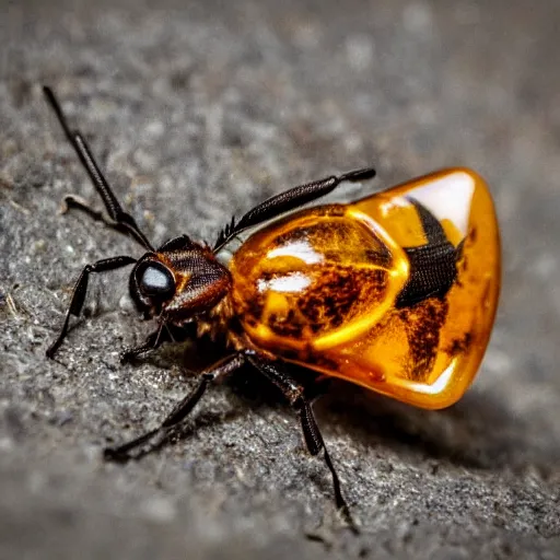 Image similar to insects encased in amber