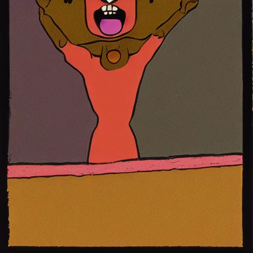 Image similar to egptian heiroglyphics depicting a woman screaming at a cat, high quality photograph, kodachrome film, 1 9 8 9