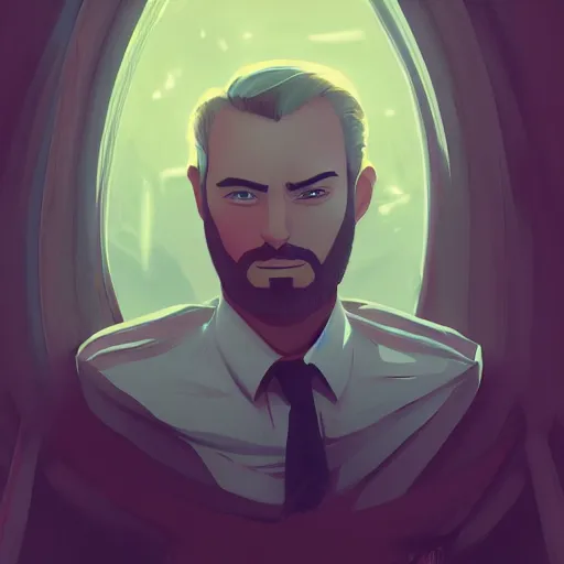 Image similar to Ernest Hemingway as Jake Barnes, ambient lighting, 4k, anime key visual, lois van baarle, ilya kuvshinov, rossdraws, artstation